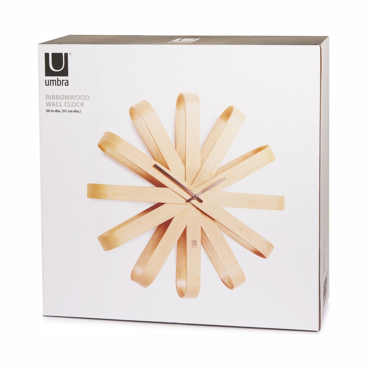 Umbra - Wanduhr Ribbonwood aus Holz