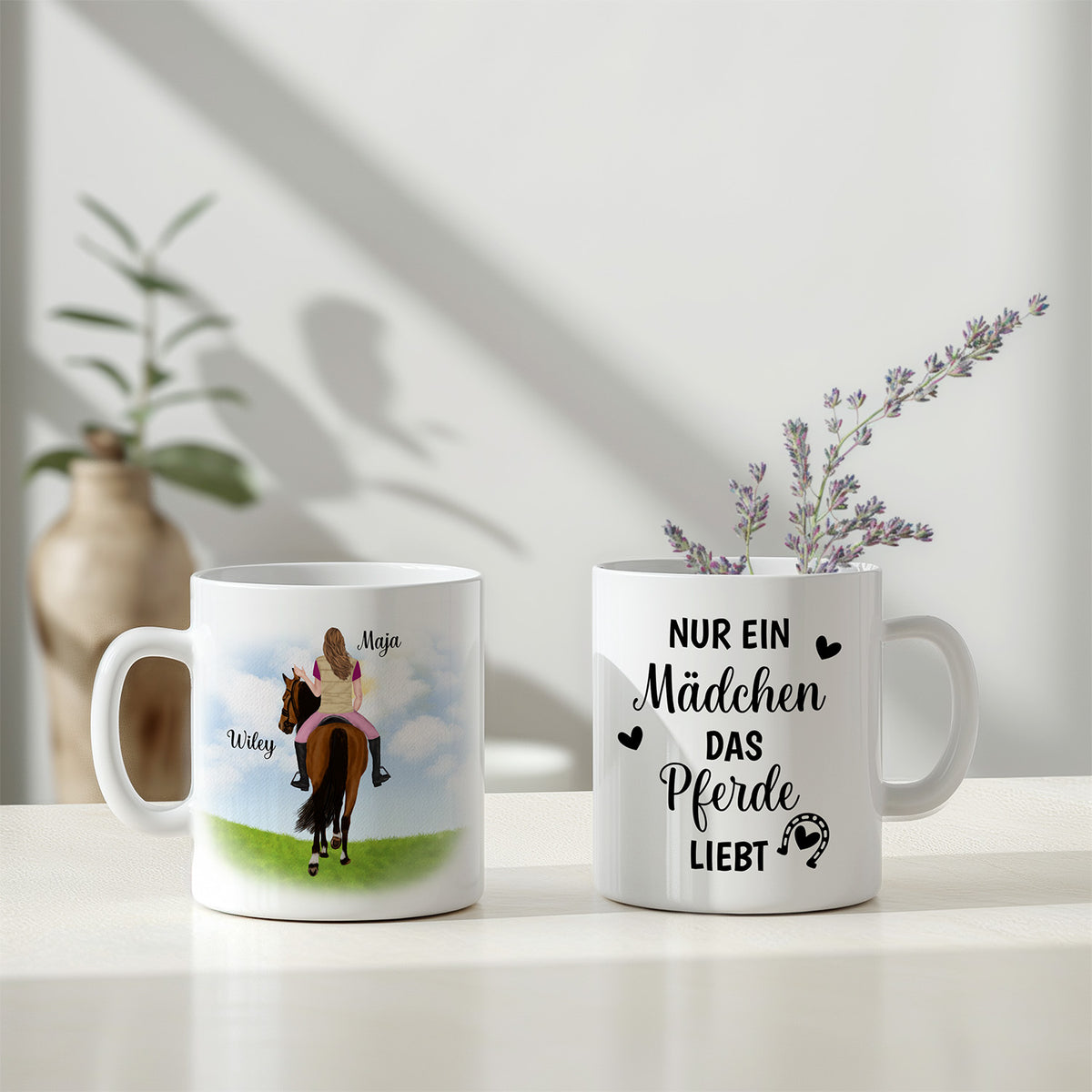 Personalisierte Tasse - Nur ein Mädchen, das Pferde liebt - FOTOFOL