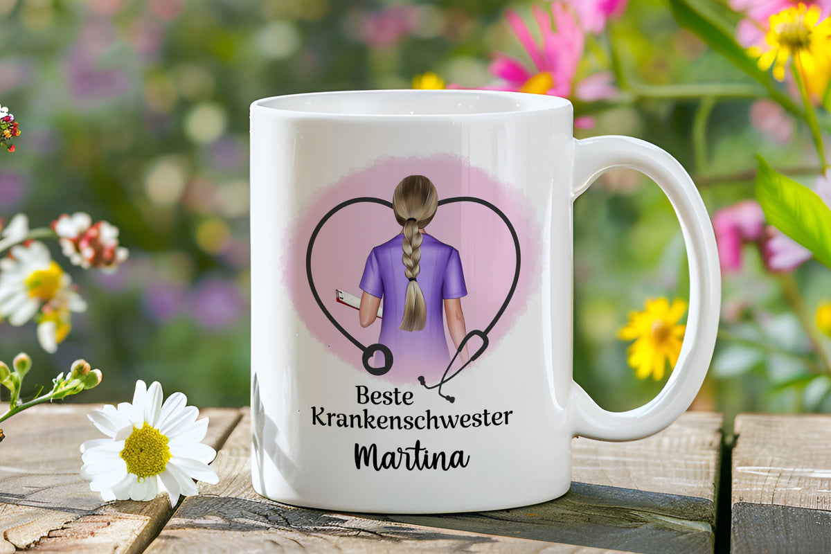 Personalisierte Tasse Beste Krankenschwester - FOTOFOL