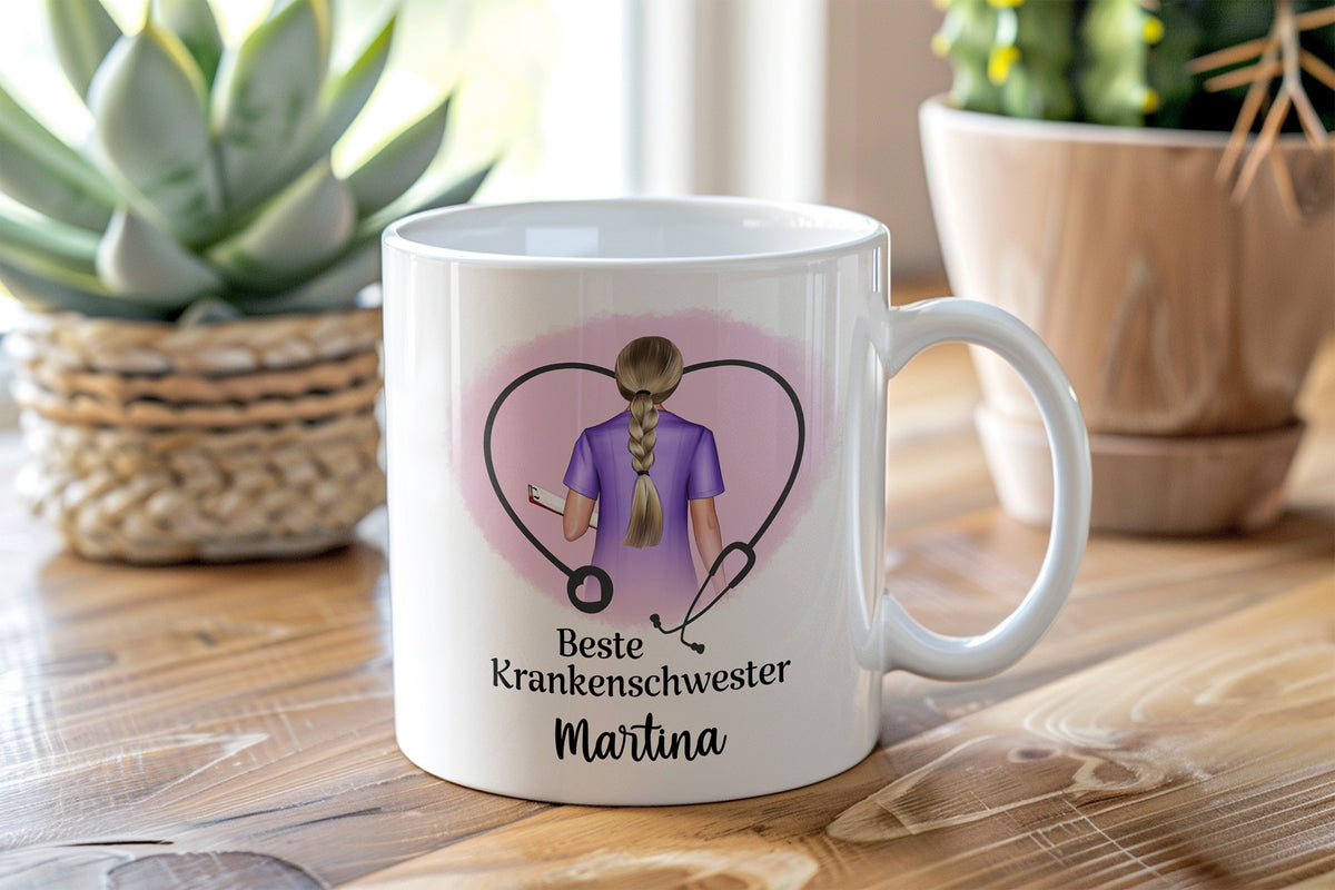 Personalisierte Tasse Beste Krankenschwester - FOTOFOL