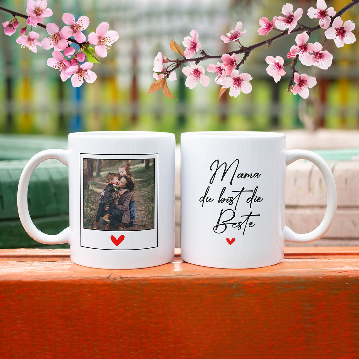 Personalisierte Tasse - Mama du bist die Beste mit Foto - FOTOFOL