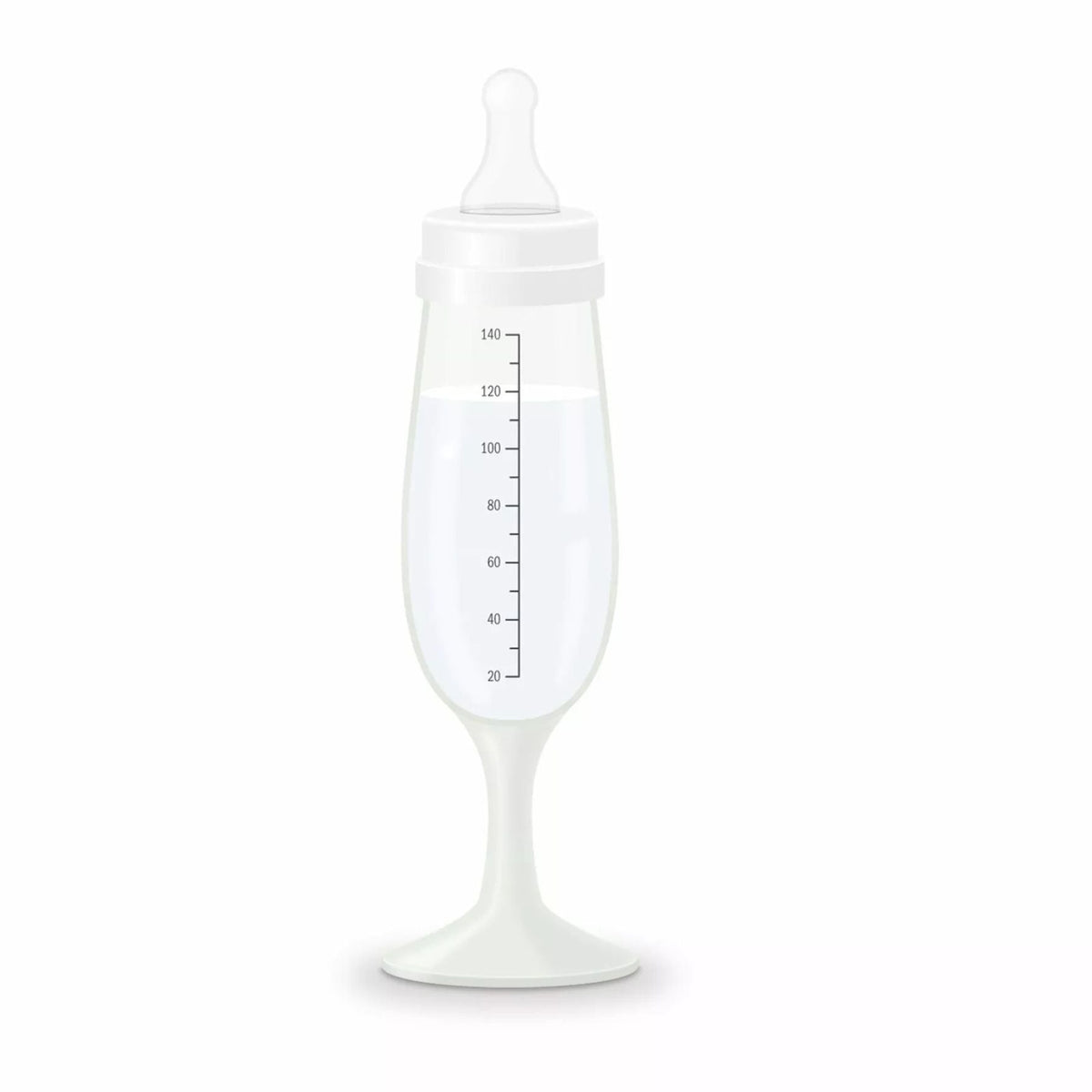 Babyfläschchen "Sektglas"