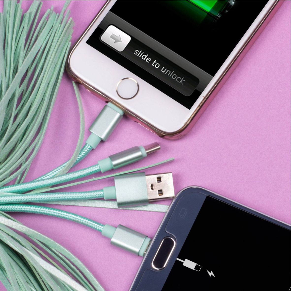 Pusheen USB Ladekabel 3in1 mit Schlüsselanhänger
