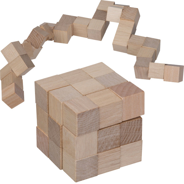 Würfelschlange aus Holz EMANUELE
