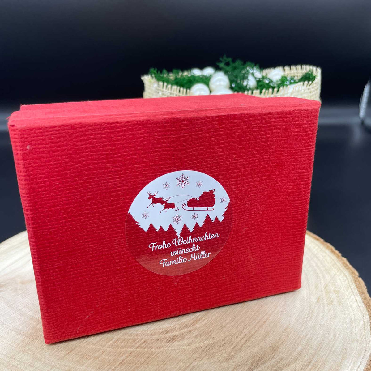 Weihnachten Aufkleber - 24 Stück Personalisierte transparente Aufkleber | Weihnachtsmann - FOTOFOL