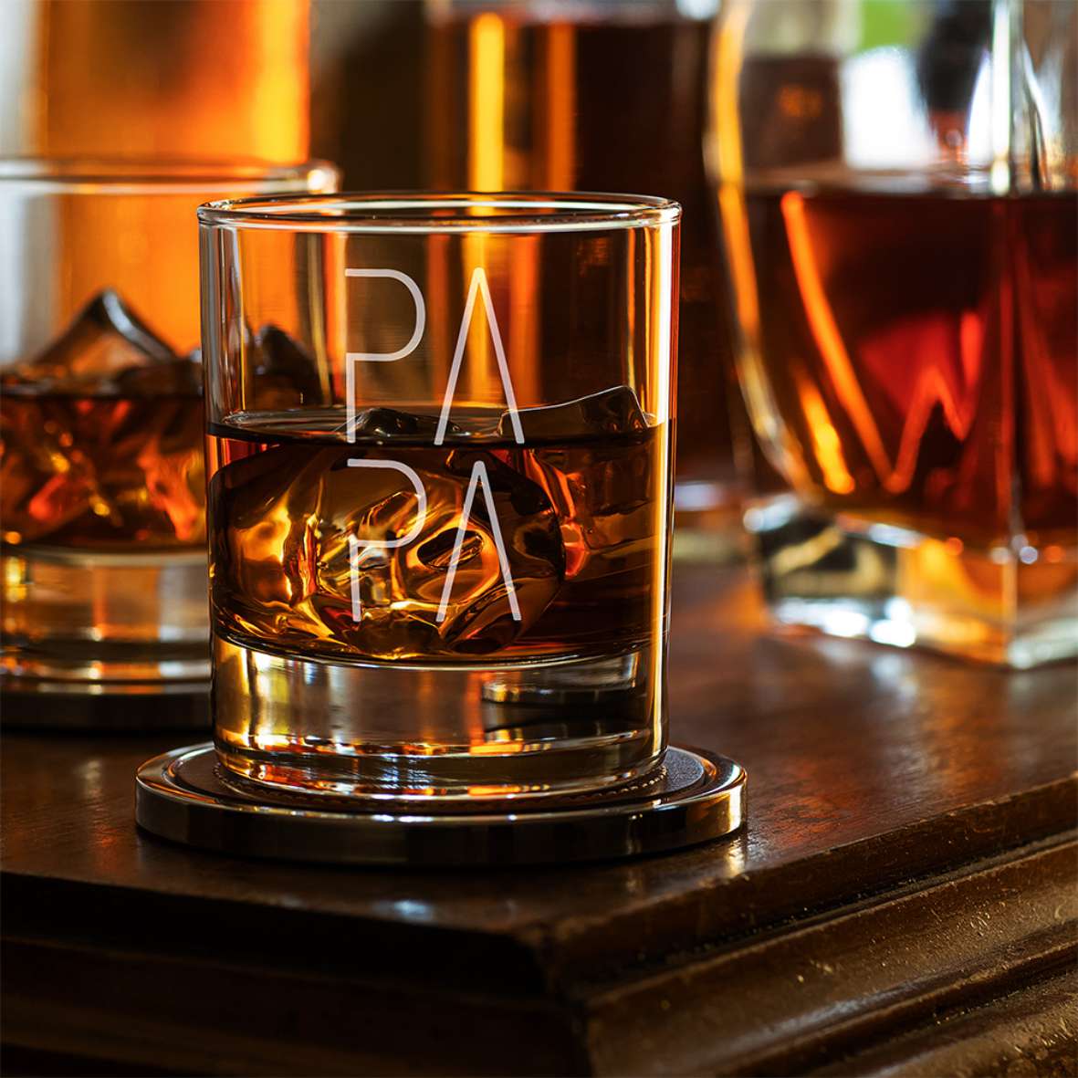 Personalisiertes Whiskey Glas "PAPA" - FOTOFOL