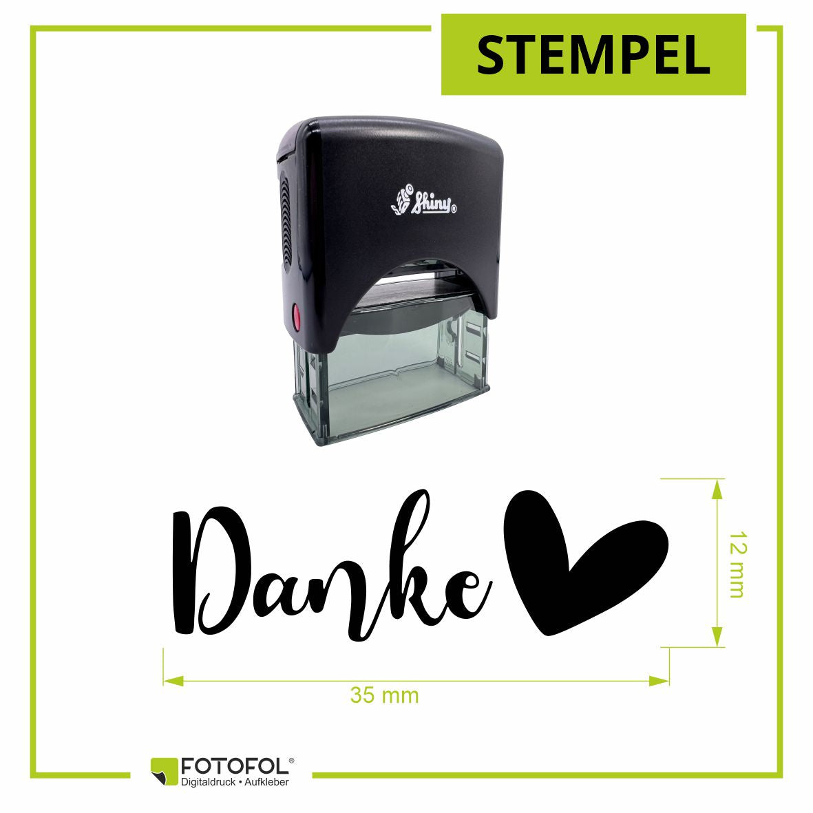 Selbstfärbender Stempel - Danke - FOTOFOL