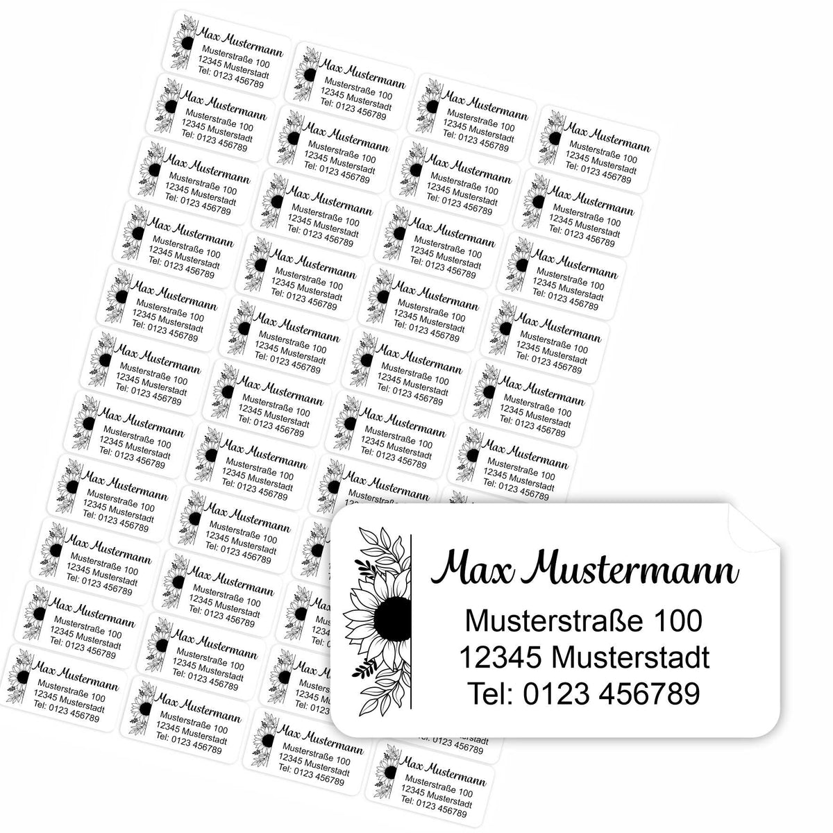 FOTOFOL Individuelle Adressaufkleber mit vielen Motiven & Farben | Kleine Adressaufkleber & Adressetiketten selbst gestalten | Adressetiketten/Adressaufkleber in höchster Qualität | Ideal für das Versenden Ihrer Briefe oder Pakete