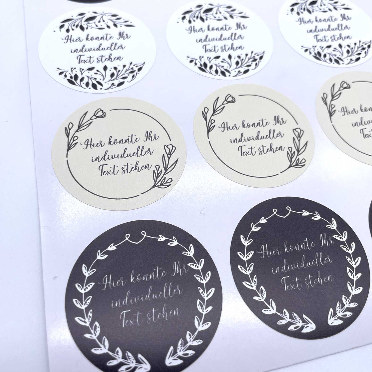 Personalisierte Aufkleber "Vintage "- 24 Stück - 4,5cm - FOTOFOL