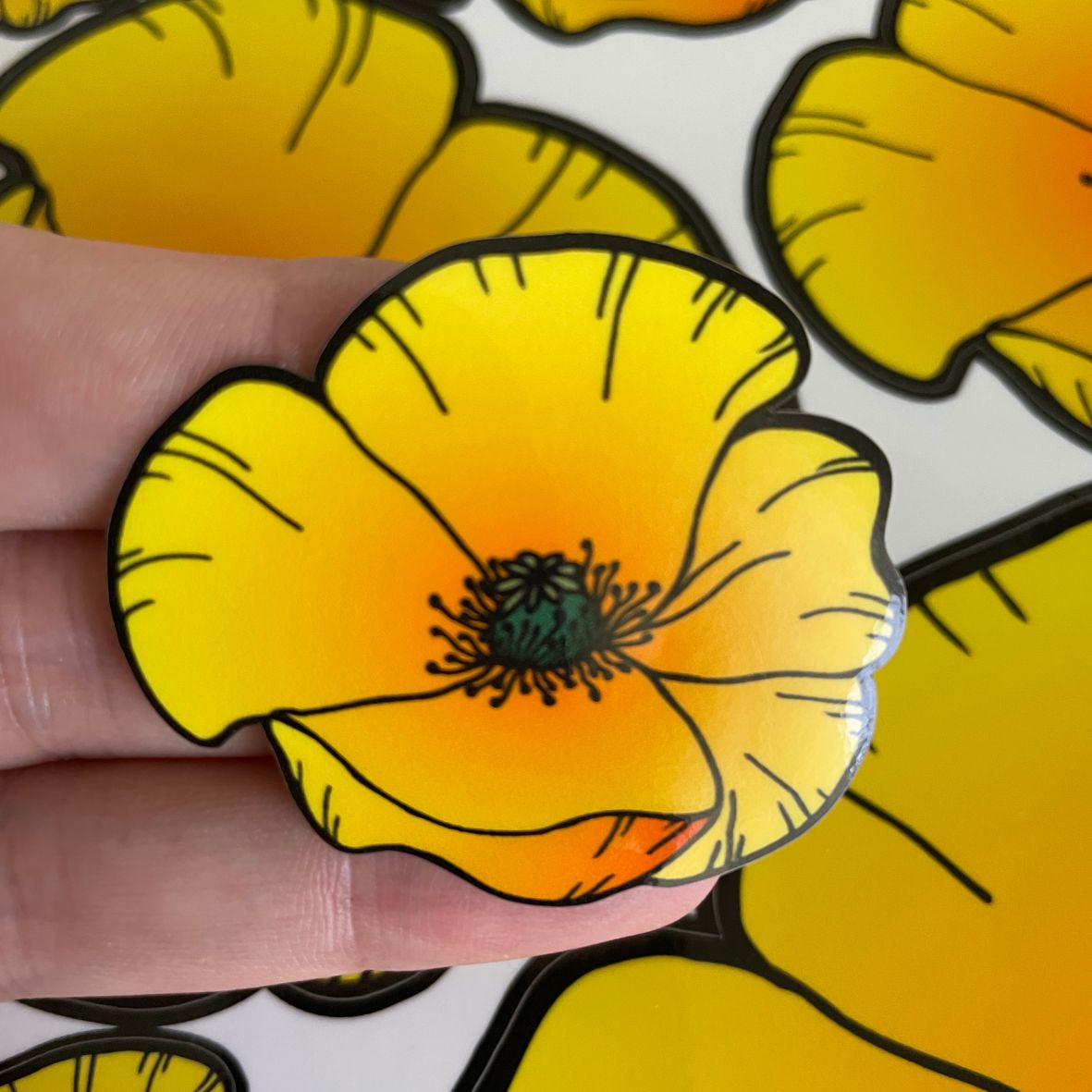 Mohnblumen Aufkleber Set - FOTOFOL