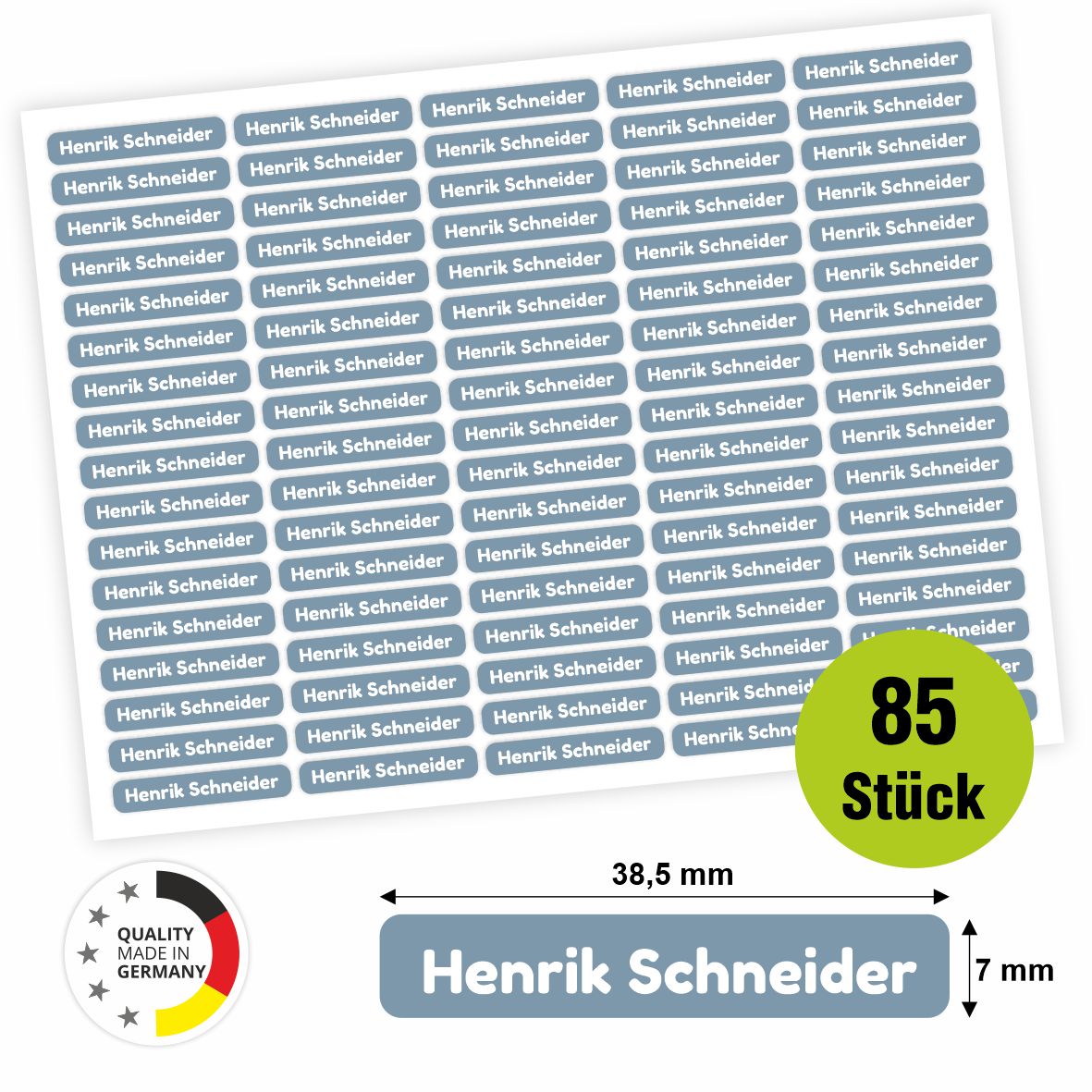Namensaufkleber - personalisierte Aufkleber mit Wunschname für Stifte und alle Schulsachen - FOTOFOL