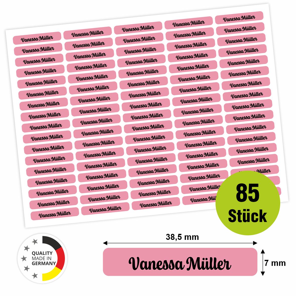 Namensaufkleber - personalisierte Aufkleber mit Wunschname für Stifte und alle Schulsachen - FOTOFOL