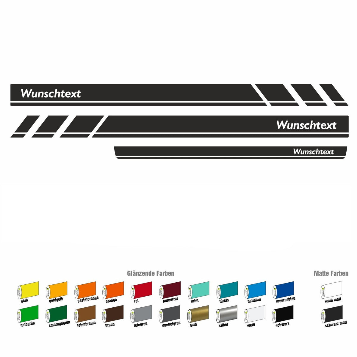 Seitenstreifen Zierstreifen passend für VW T6.1, T6, T5, Multivan, Bulli, Wunschtext, Seitenaufkleber + Rakel - FOTOFOL