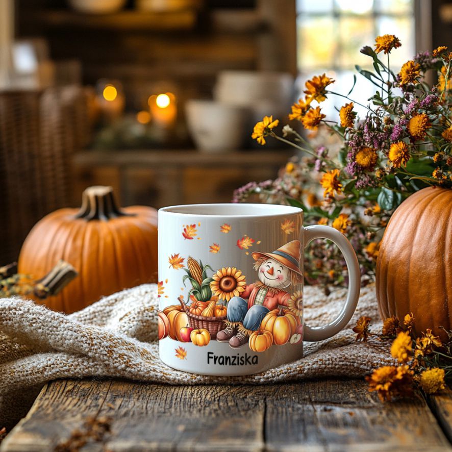 Fotofol - Personalisierte Tassen für den Herbst: Gestalten Sie Ihre Tasse mit Namen und bringen Sie Gemütlichkeit in jeden Morgen! Ideal als Geschenk.