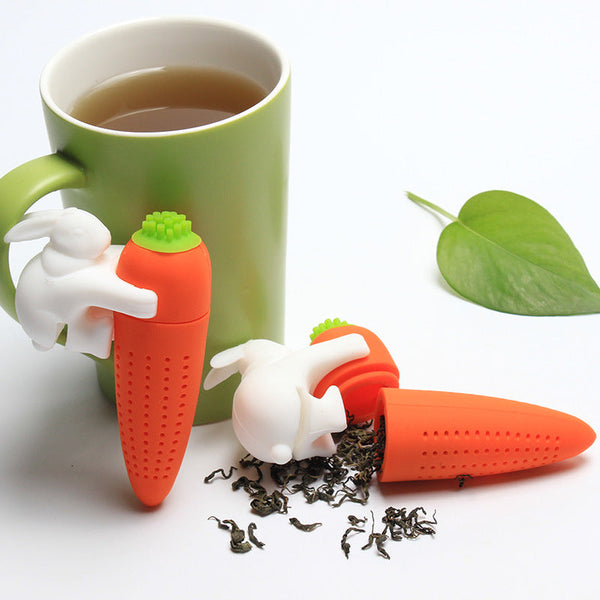 Teesieb Das Hase und Möhrchen Teesieb aus Silikon