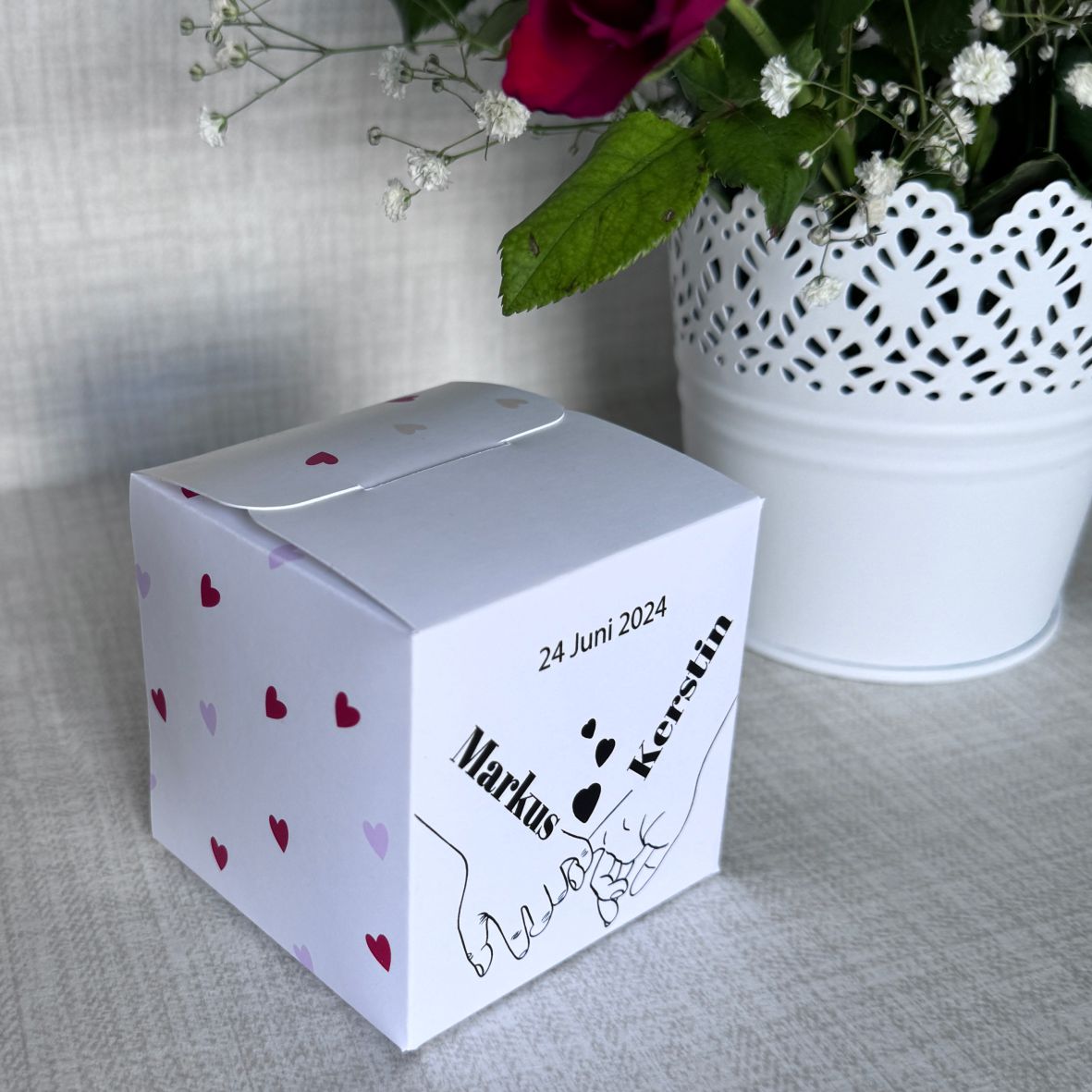 Geschenkbox personalisiert - Herze - FOTOFOL