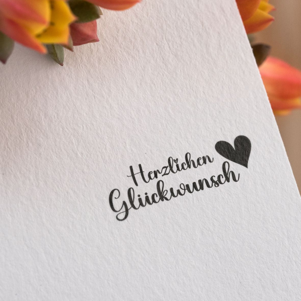 Selbstfärbender Stempel -Herzlichen Glückwunsch - FOTOFOL