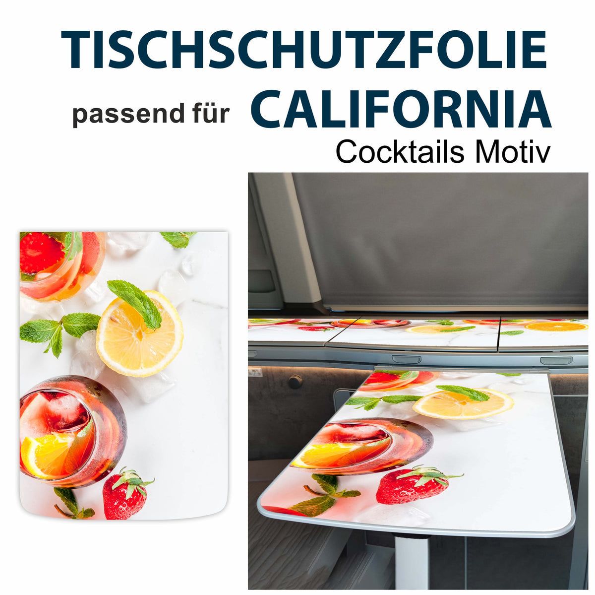 Tischschutzfolie für VW T6.1 California - Tischschutz Innenraum