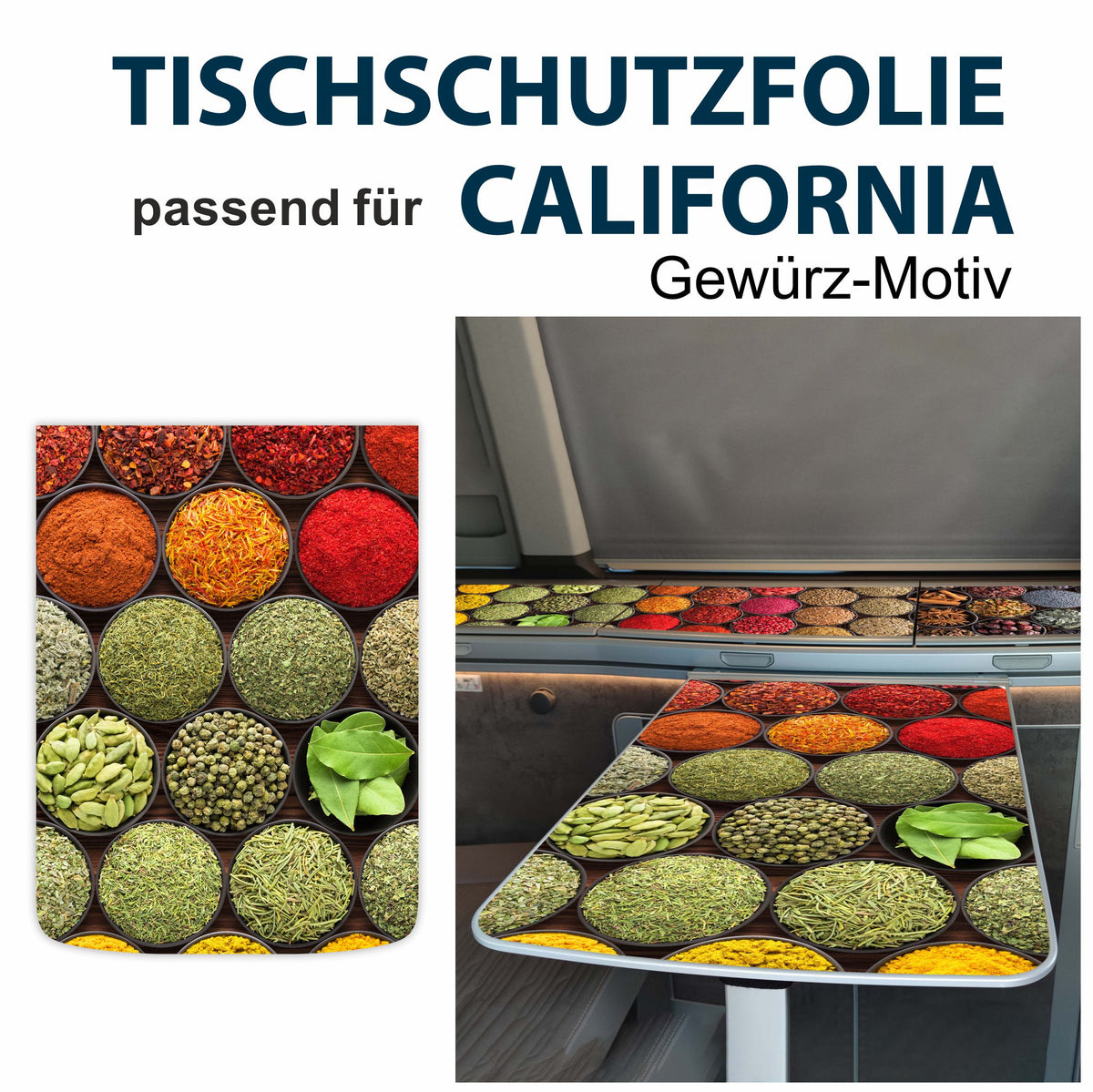 Tischschutzfolie für VW T6.1 California - Tischschutz Innenraum