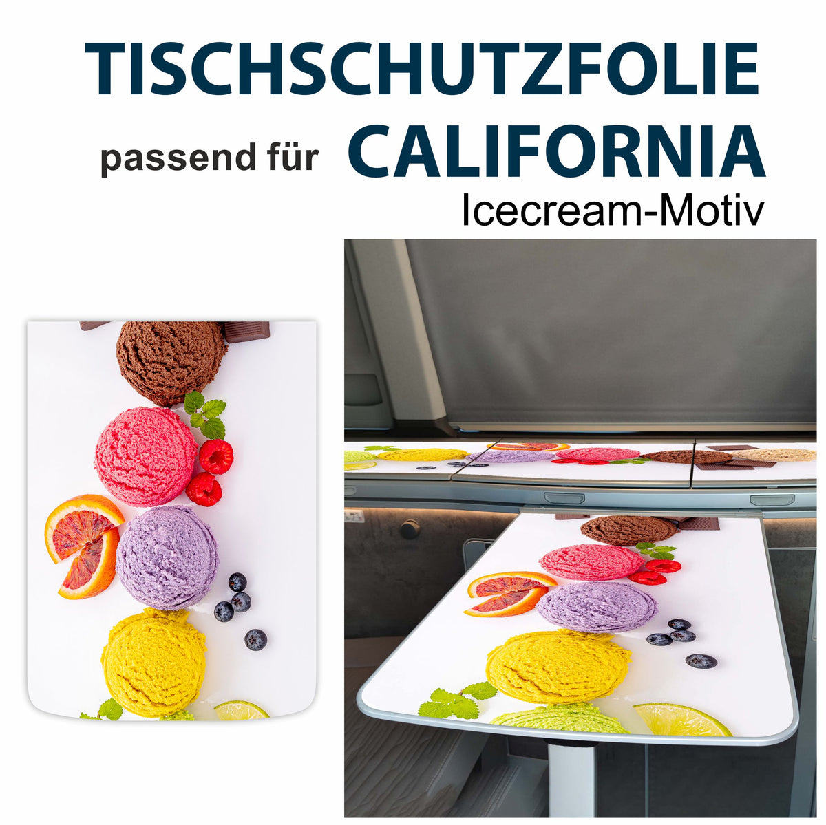 Tischschutzfolie für VW T6.1 California - Tischschutz Innenraum