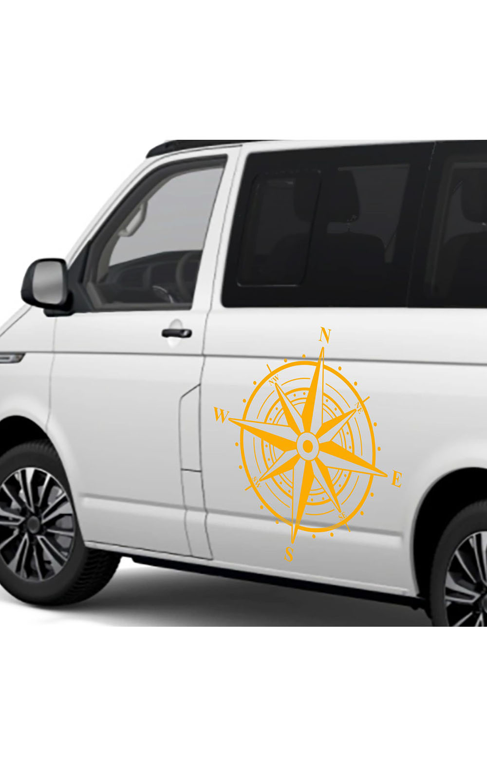 Aufkleber Kompass Windrose - Aufkleber für Camper, Wohnmobil, Wohnwagen Fahrzeuge Karosserie - Offroad Sticker - Abenteuer Urlaub