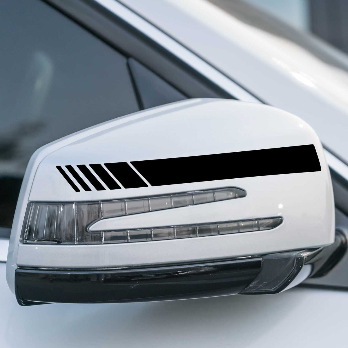 Auto Rückspiegel Aufkleber mit Streifen Design - 6 Einheiten mit unterschiedlichen Breiten - FOTOFOL