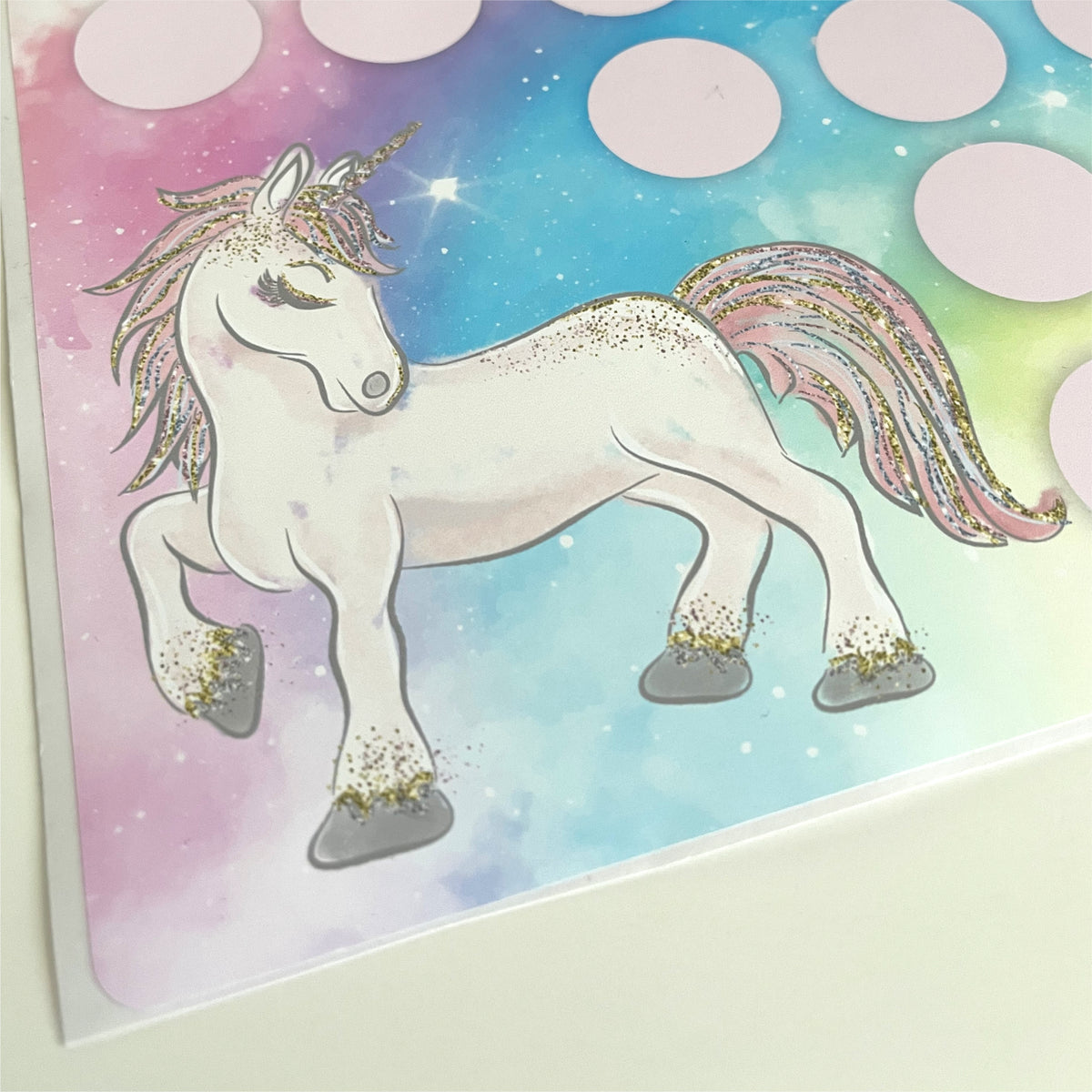 Aufkleber Set - Belohnungstafel für Kinder - mit tollen Stickern für Mädchen - Motiv Einhorn - FOTOFOL