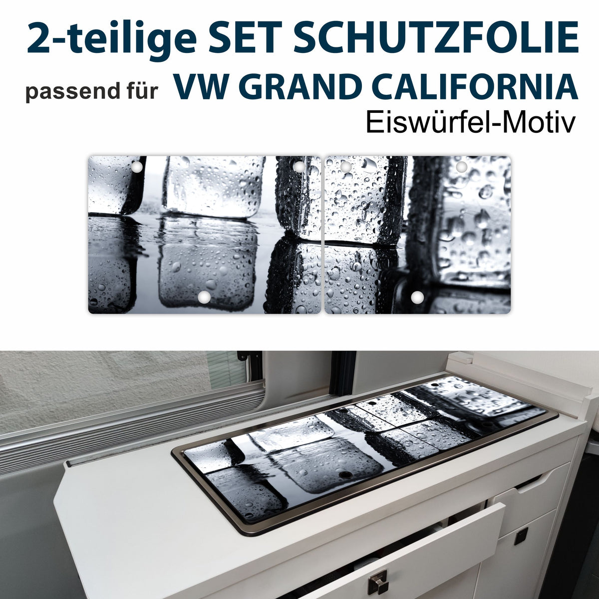 Schutzfolien Auto Set passend für VW Grand California - Transparent oder mit Motiven - FOTOFOL