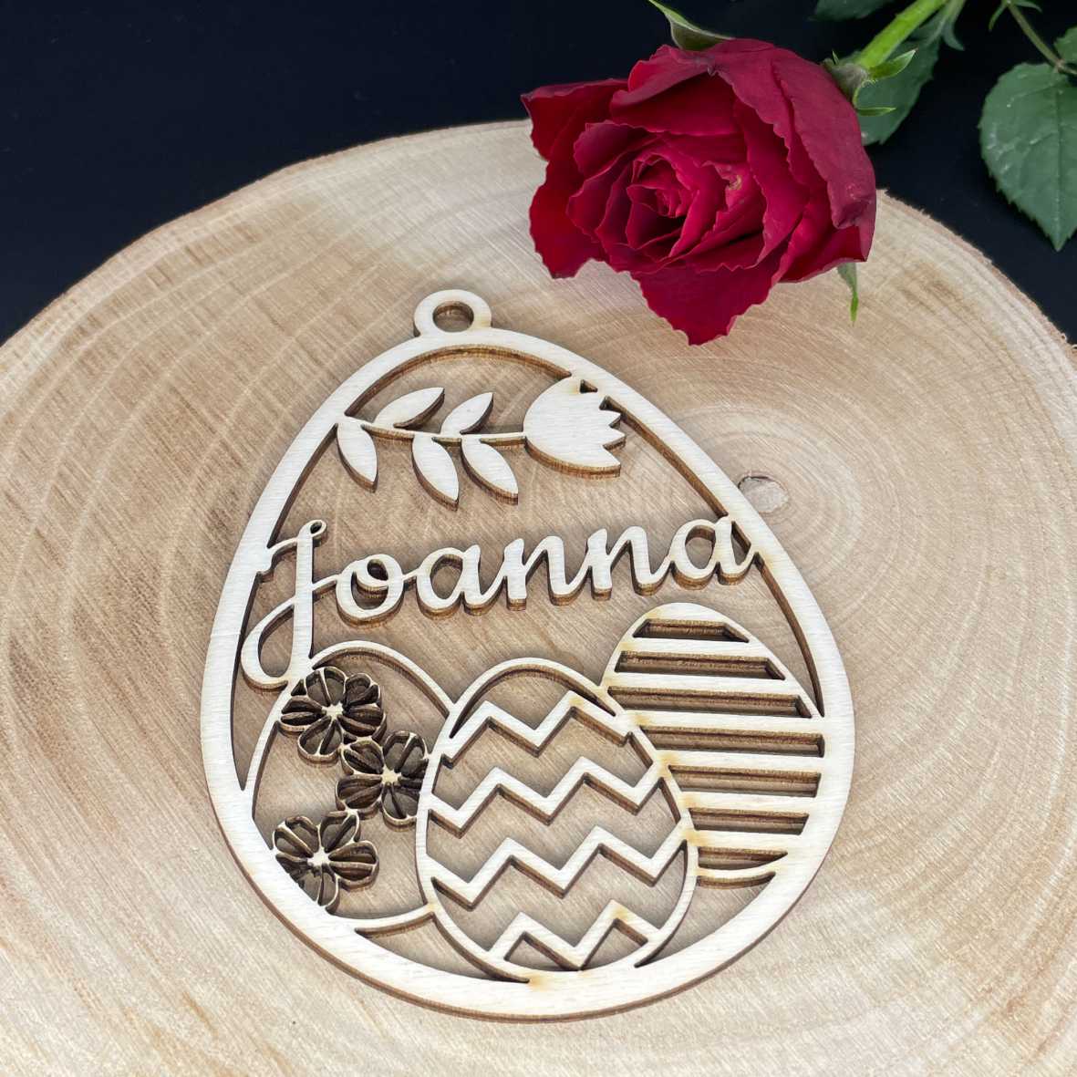 Osterschmuck - Anhänger Ostereier mit Wunschnamen - Ostern Ei personalisiert - FOTOFOL