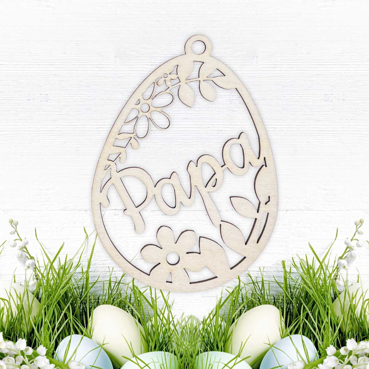 Osterschmuck - Anhänger Ostereier mit Wunschnamen - Ostern Ei personalisiert - FOTOFOL