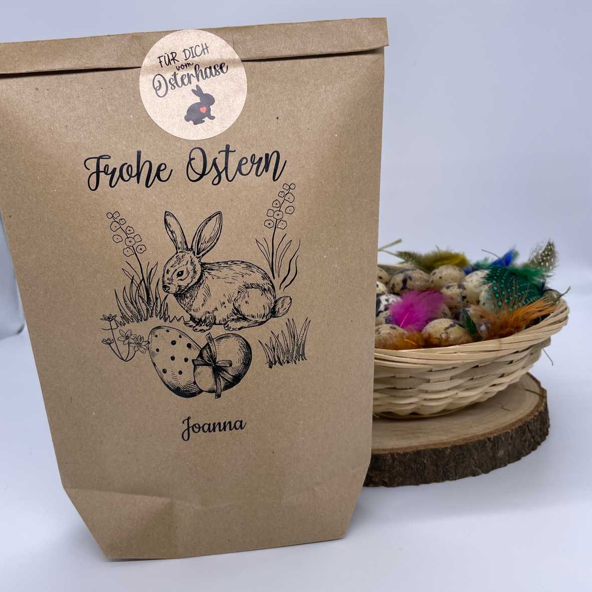Ostertüten mit Wunschname - Frohe Ostern - FOTOFOL