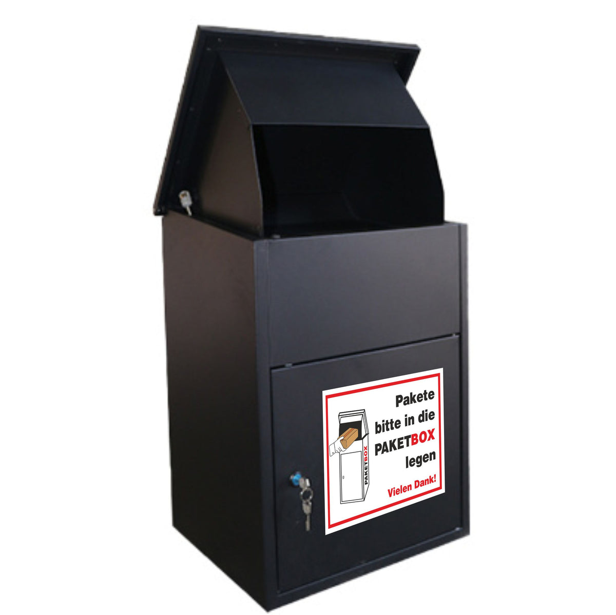 Paketbox Aufkleber - "Pakete bitte in die PAKETBOX legen" - Paket Box Kennzeichnung - FOTOFOL