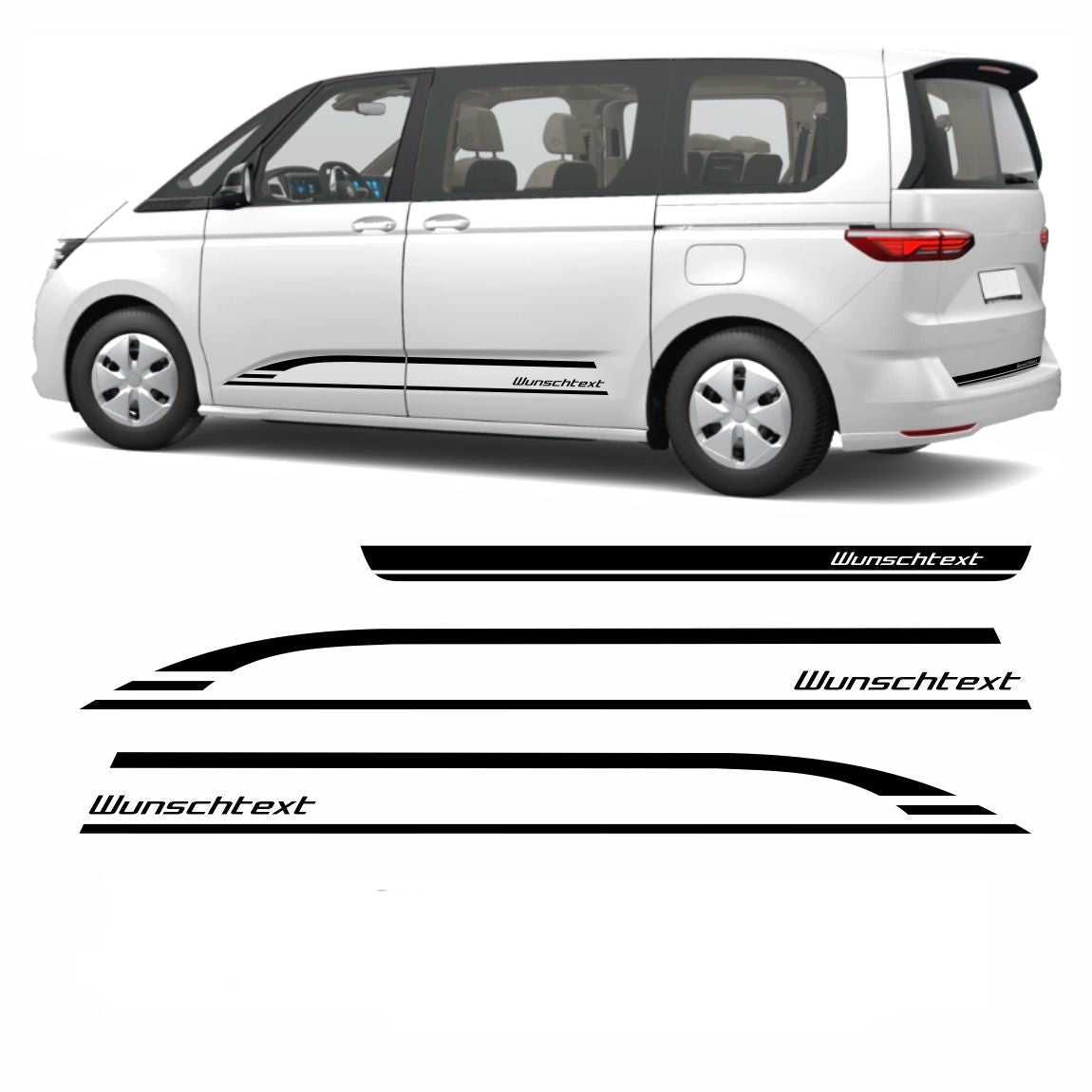 Seitenstreifen Edition mit Wunschtext passend für VW T7 Multivan - FOTOFOL