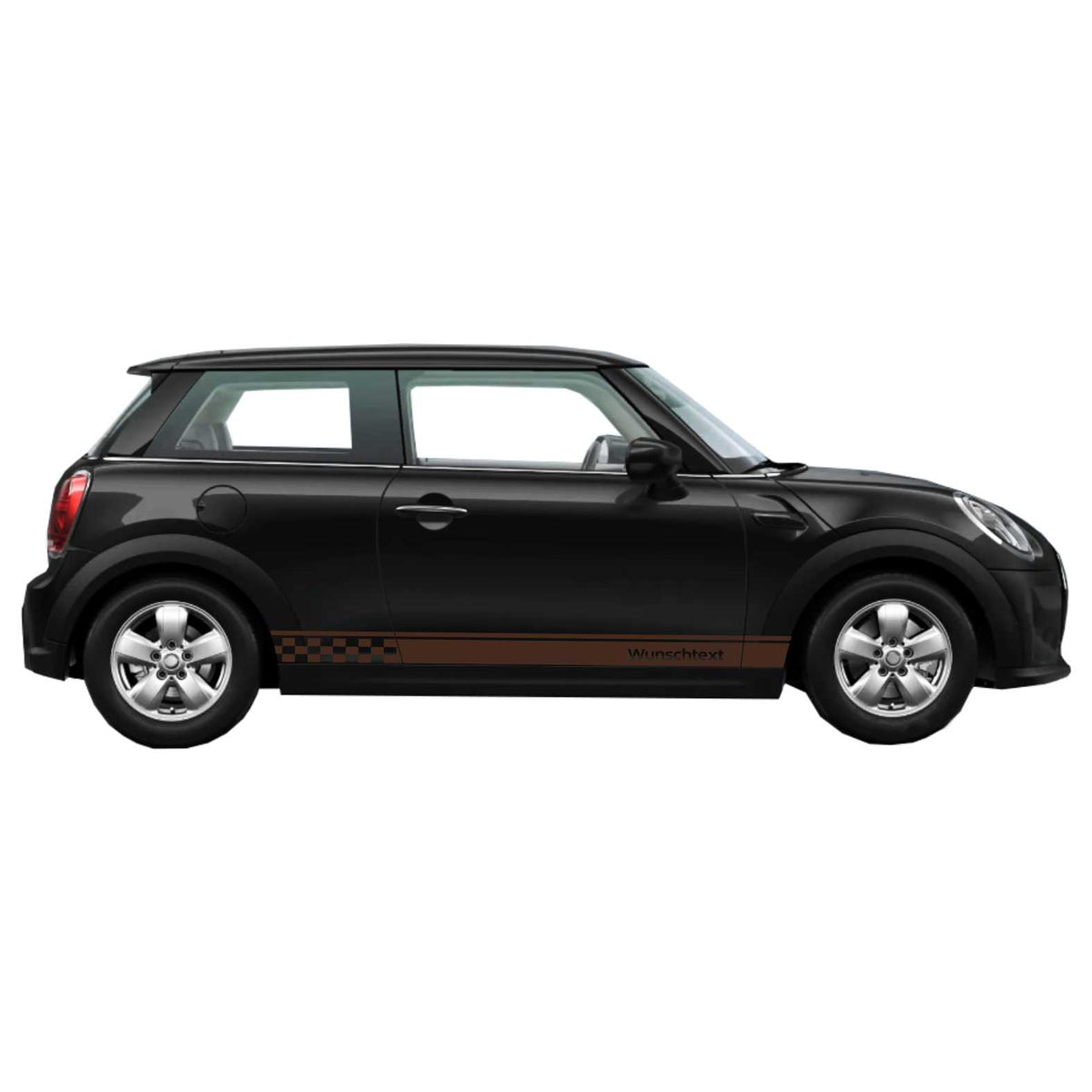 Seitenstreifen passt für Mini Cooper Wunschtext Aufkleber 185 x 11 cm - FOTOFOL