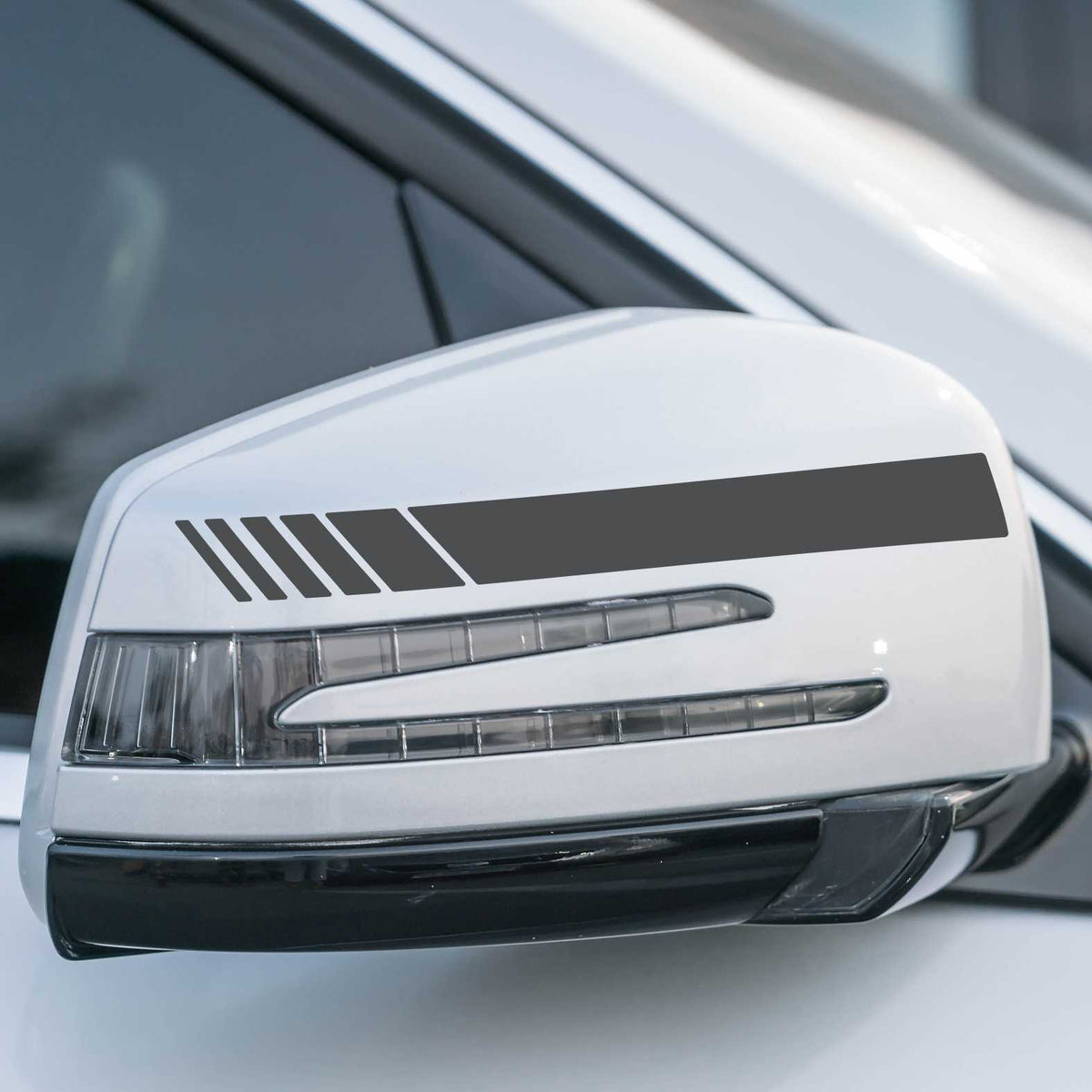 Auto Rückspiegel Aufkleber mit Streifen Design - 6 Einheiten mit unterschiedlichen Breiten - FOTOFOL