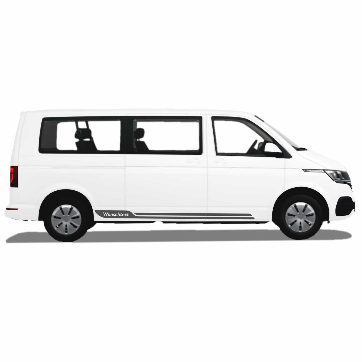 Seitenstreifen passend für VW T6.1, T6, T5, Multivan, Bulli, Wunschtext Aufkleber - FOTOFOL