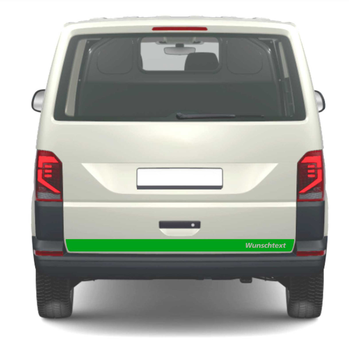 Heckklappen Heckstreifen Aufkleber Wunschtext passend für VW T6.1 T6 T5 Multivan Bulli - Streifen 1 - FOTOFOL