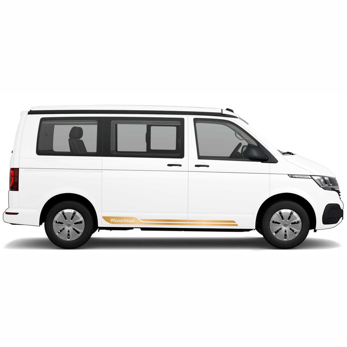 Seitenstreifen passend für VW T6.1, T6, T5, Multivan, Bulli, Wunschtext Aufkleber - FOTOFOL