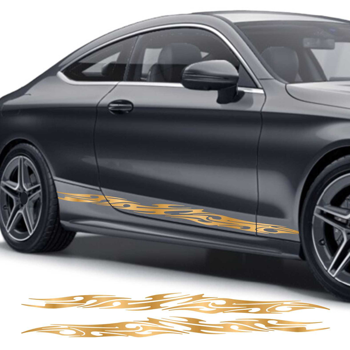 Seitenstreifen Auto Aufkleber Dekor Sticker Tuning Racing - FOTOFOL