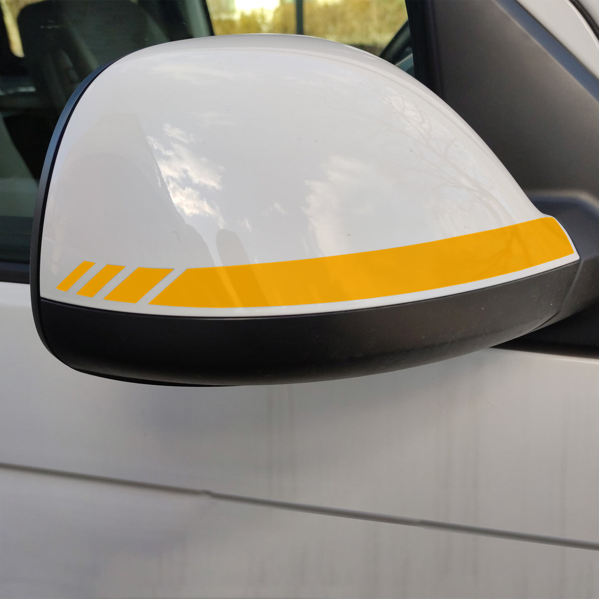 Spiegelstreifen Aufkleber Set passend für VW T6.1 - Spiegelgehäuse Tuning Sticker - FOTOFOL
