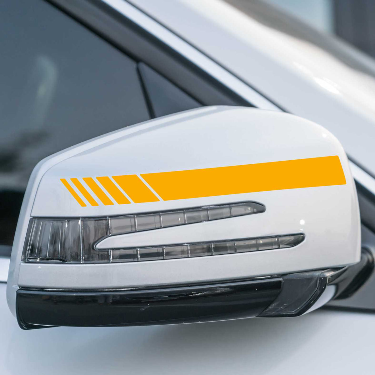 Auto Rückspiegel Aufkleber mit Streifen Design - 6 Einheiten mit unterschiedlichen Breiten - FOTOFOL
