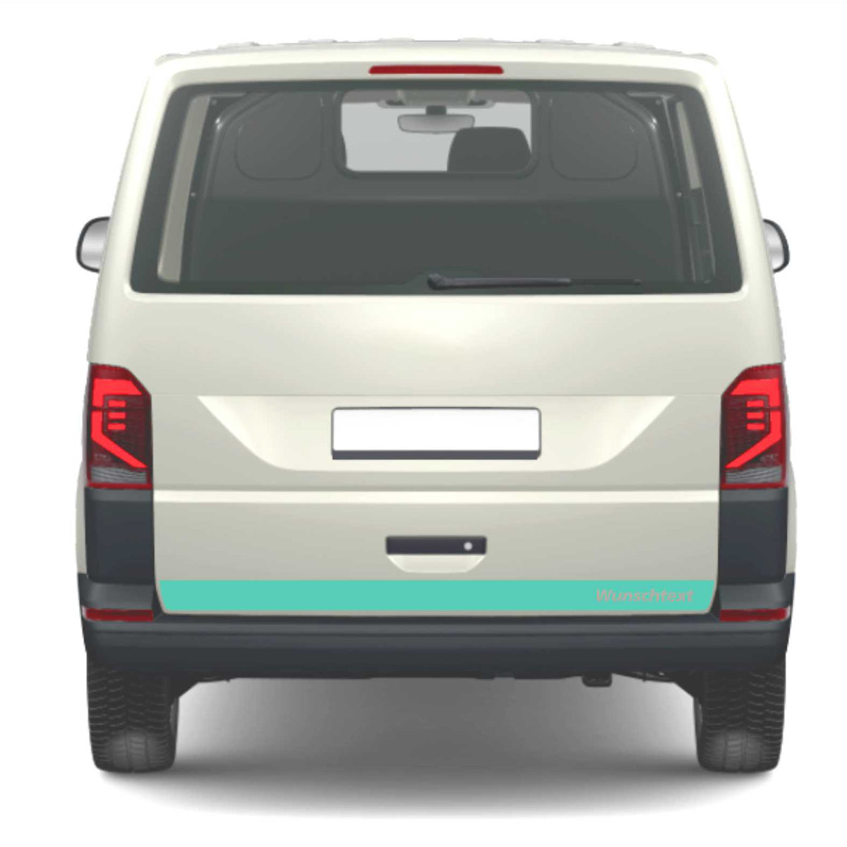 Heckklappen Heckstreifen Aufkleber Wunschtext passend für VW T6.1 T6 T5 Multivan Bulli - Streifen 1 - FOTOFOL