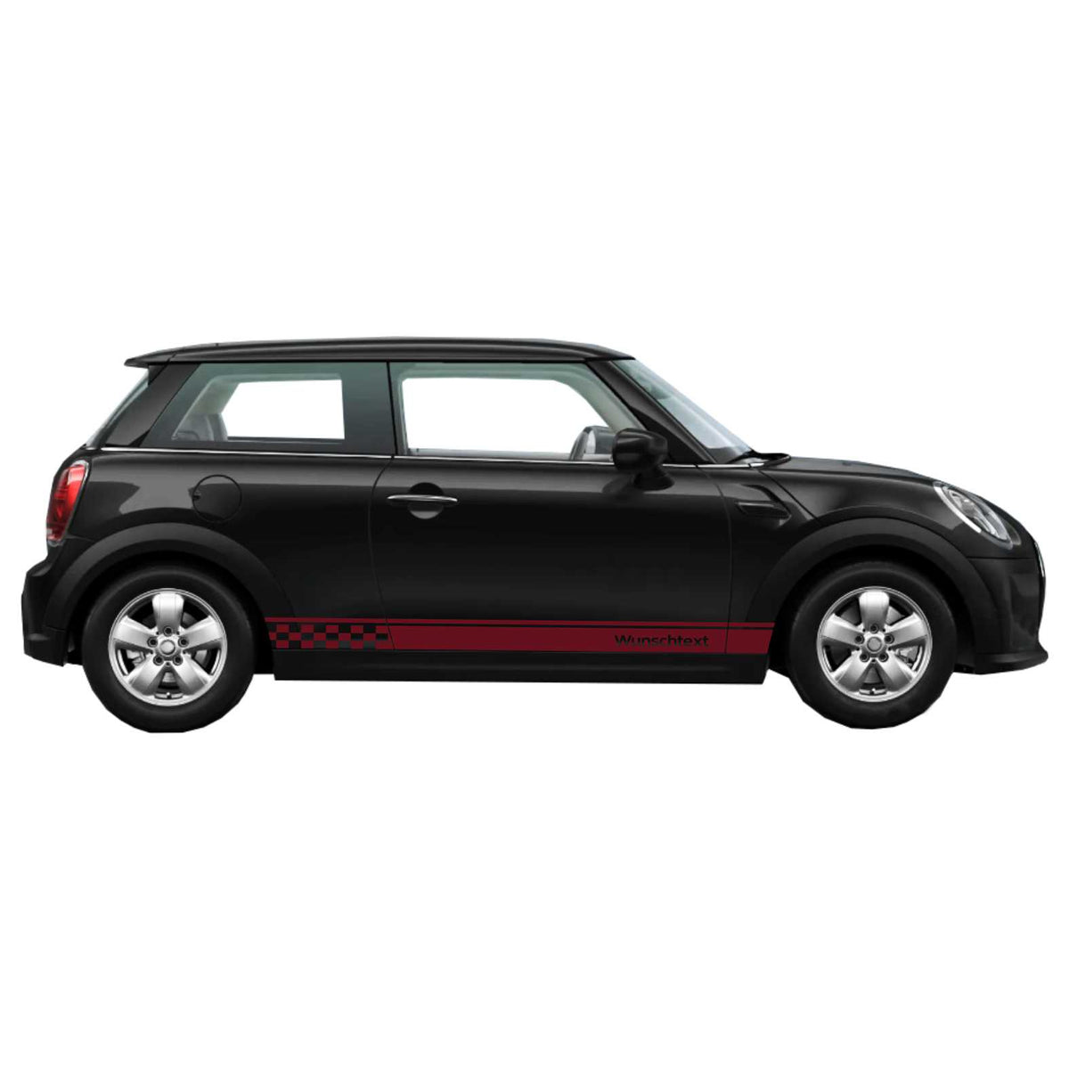 Seitenstreifen passt für Mini Cooper Wunschtext Aufkleber 185 x 11 cm - FOTOFOL