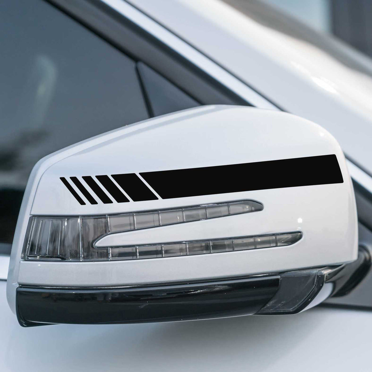 Auto Rückspiegel Aufkleber mit Streifen Design - 6 Einheiten mit unterschiedlichen Breiten - FOTOFOL