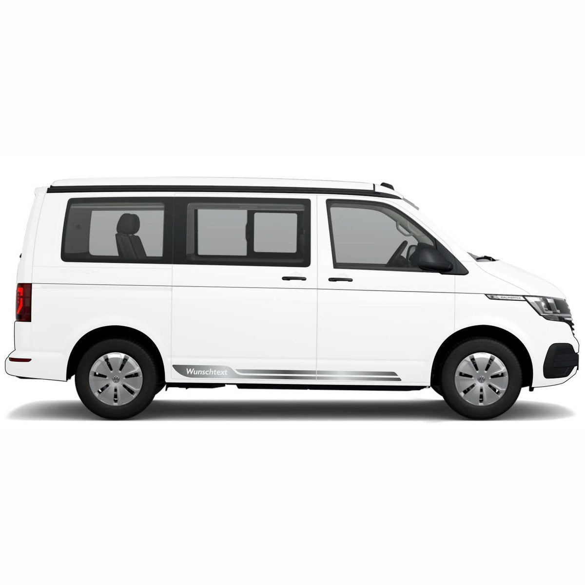Seitenstreifen passend für VW T6.1, T6, T5, Multivan, Bulli, Wunschtext Aufkleber - FOTOFOL