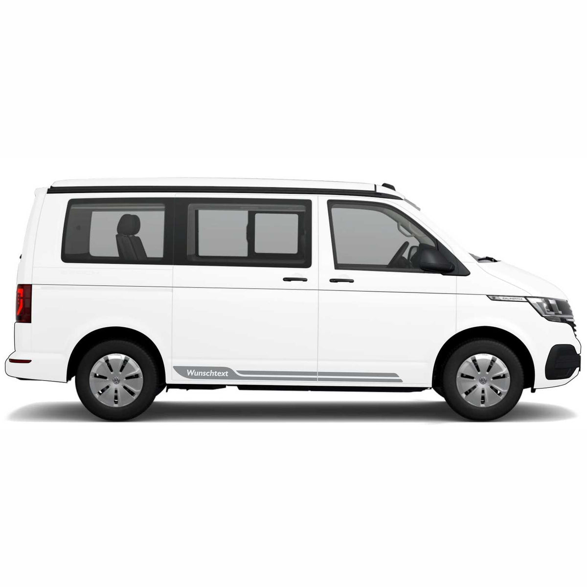 Seitenstreifen passend für VW T6.1, T6, T5, Multivan, Bulli, Wunschtext Aufkleber - FOTOFOL