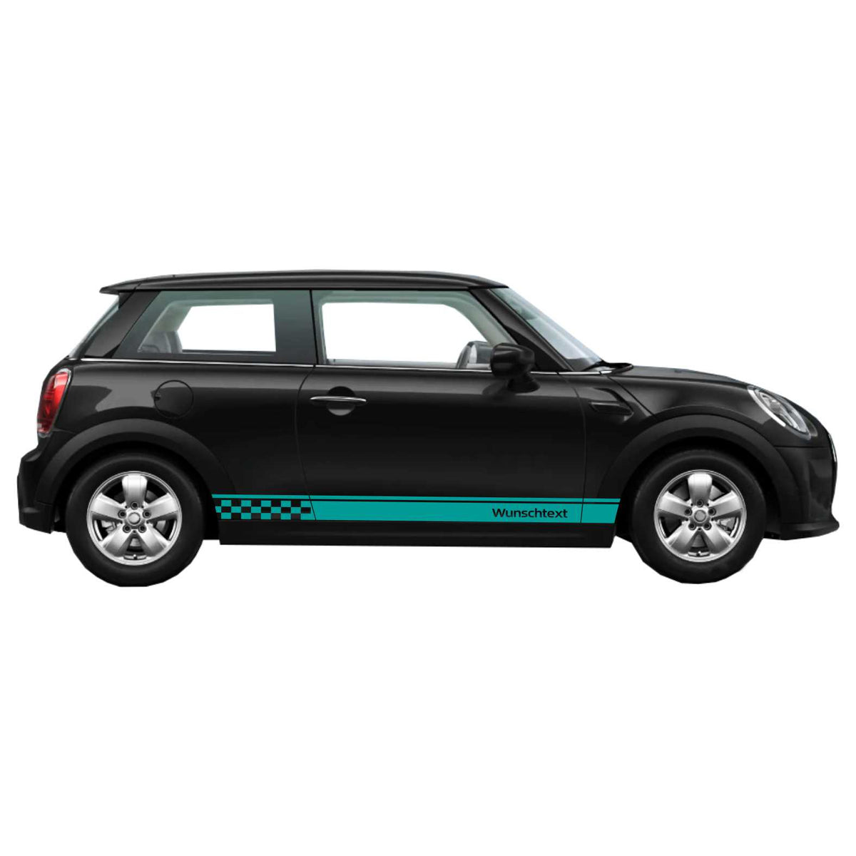 Seitenstreifen passt für Mini Cooper Wunschtext Aufkleber 185 x 11 cm - FOTOFOL
