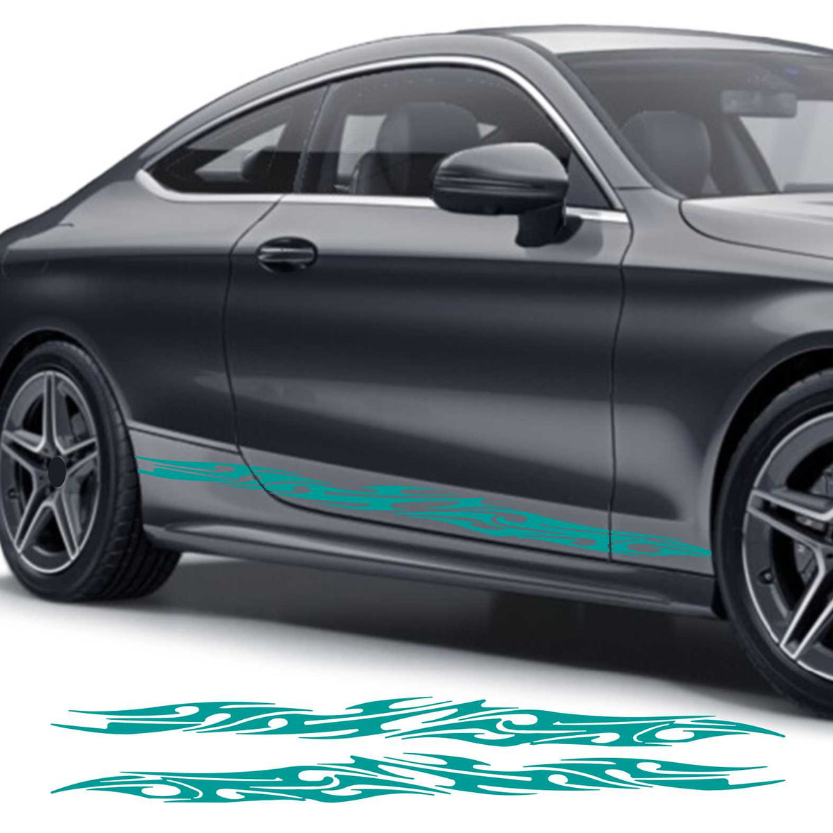Seitenstreifen Auto Aufkleber Dekor Sticker Tuning Racing - FOTOFOL