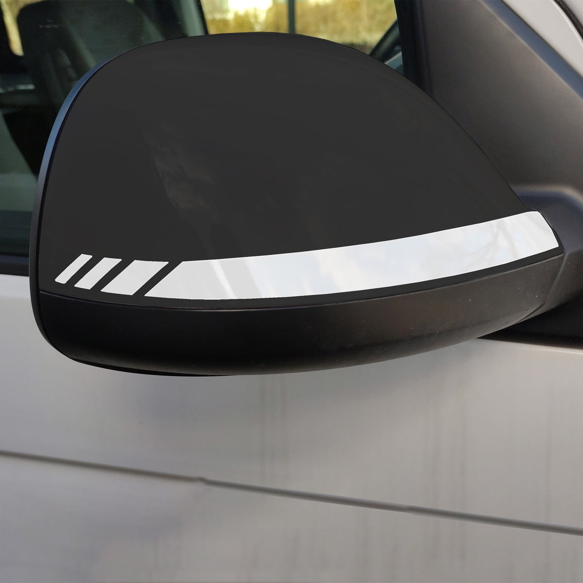 Spiegelstreifen Aufkleber Set passend für VW T6.1 - Spiegelgehäuse Tuning Sticker - FOTOFOL