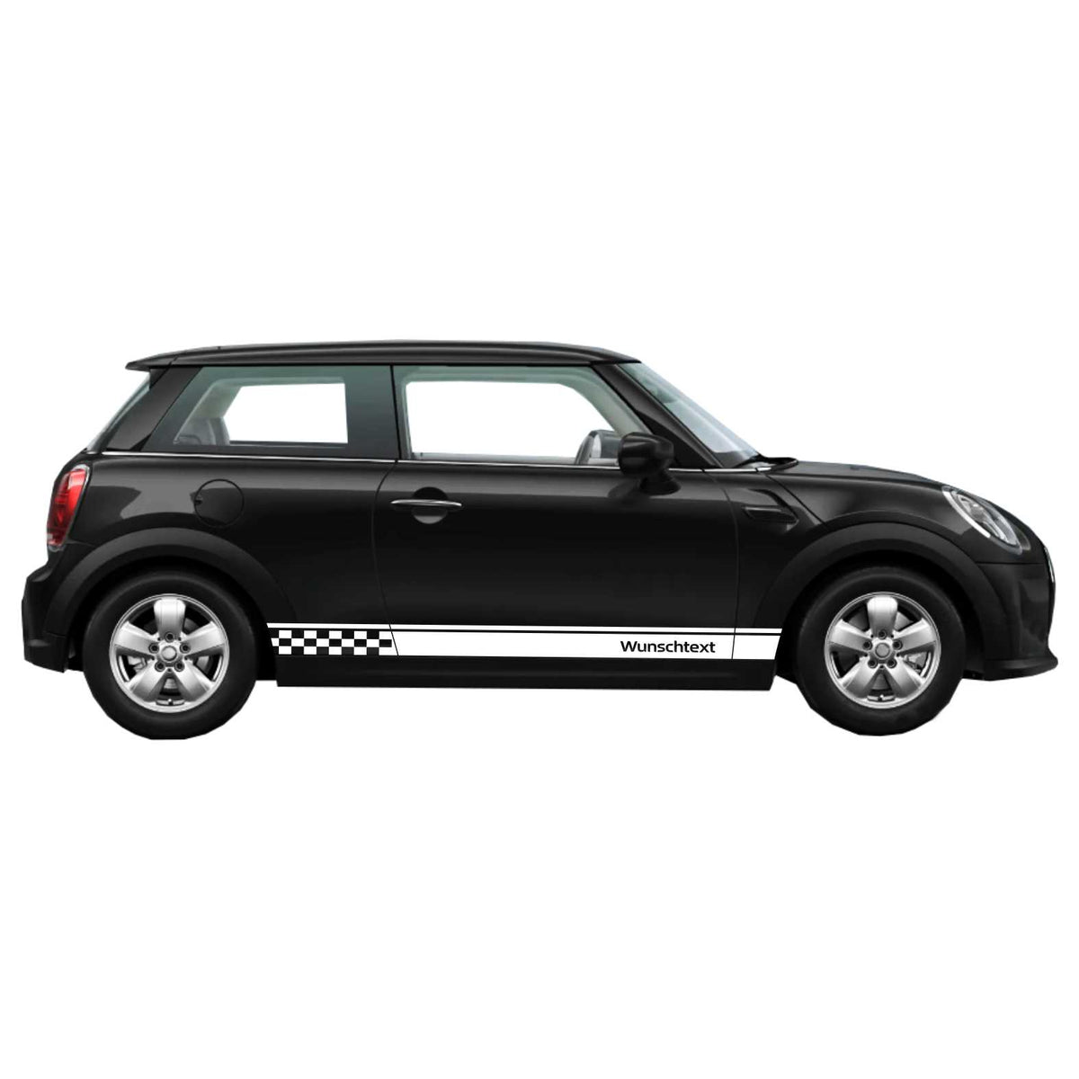 Seitenstreifen passt für Mini Cooper Wunschtext Aufkleber 185 x 11 cm - FOTOFOL